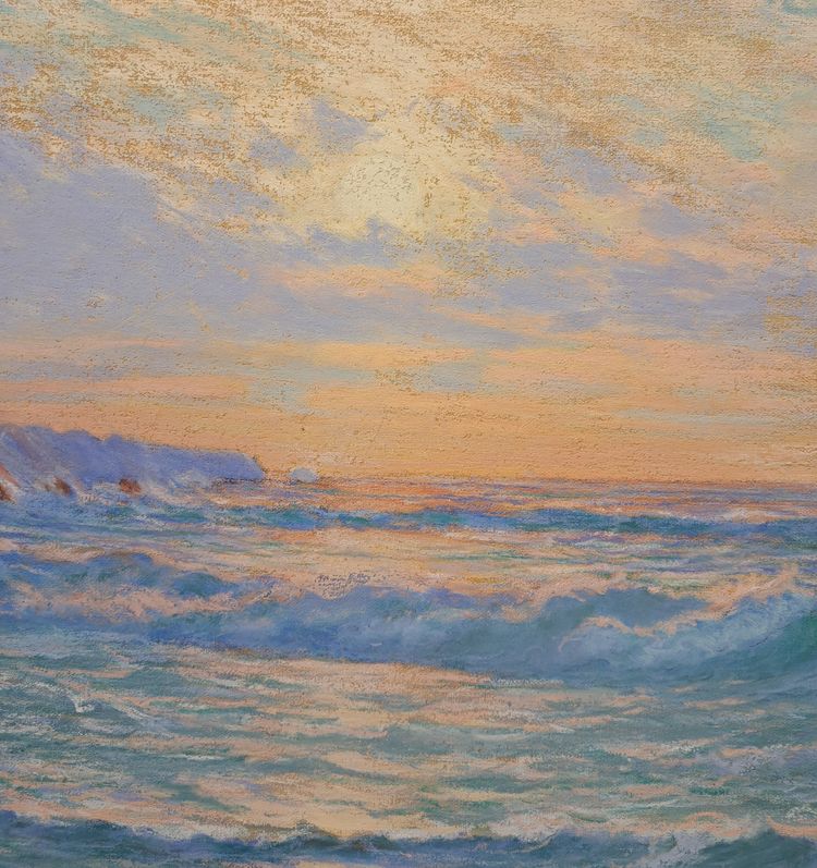 Arsène Chabanian (1864-1949), Setting Sun, Pastel