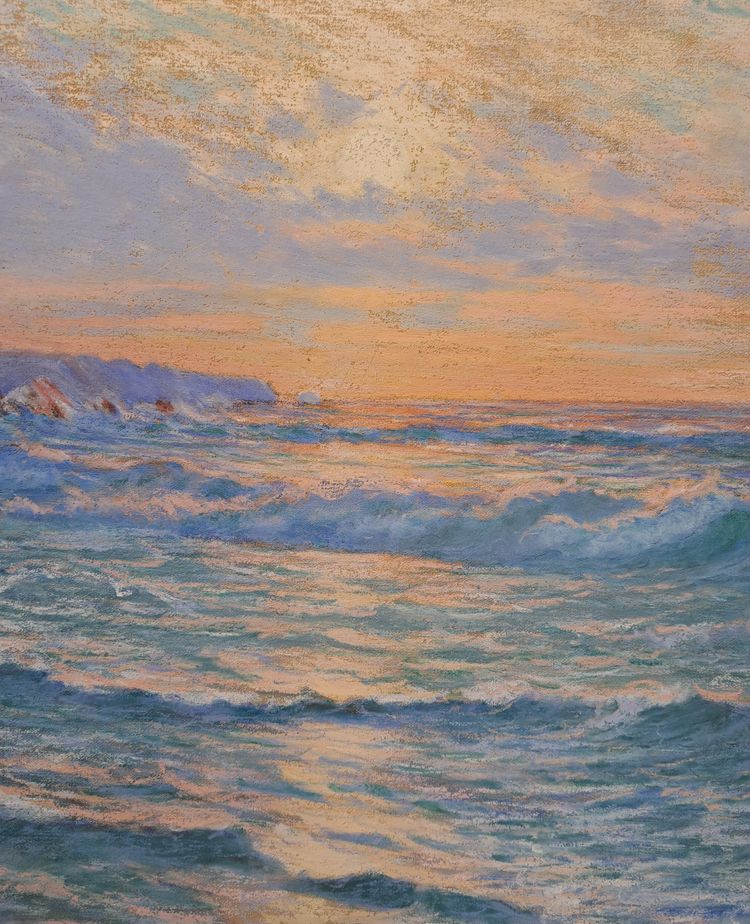 Arsène Chabanian (1864-1949), Setting Sun, Pastel