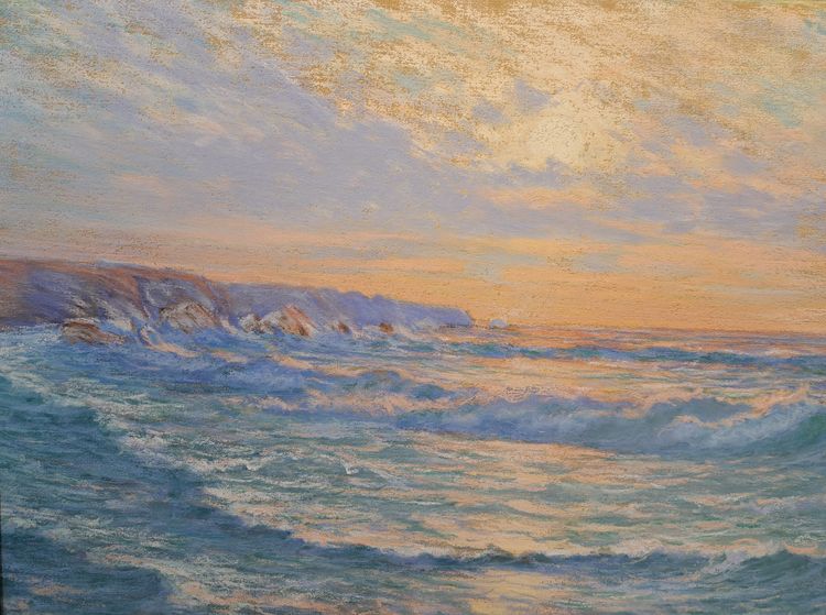 Arsène Chabanian (1864-1949), Setting Sun, Pastel