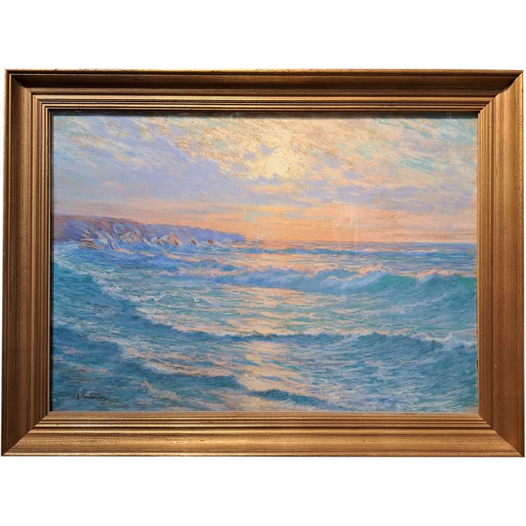 Arsène Chabanian (1864-1949), Setting Sun, Pastel
