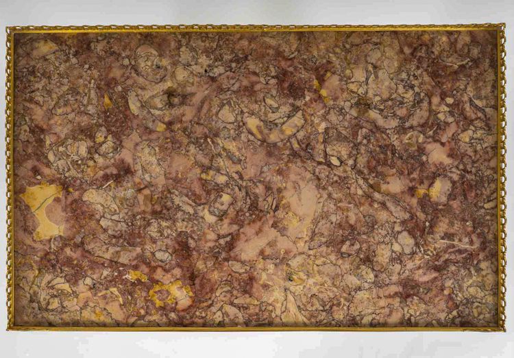 Isac Simon Rebour Kleiner Couchtisch aus Mahagoni und Marmor im Louis XVI-Stil, ca. 1780-1790