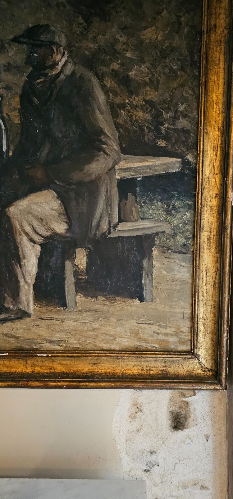 Wichtiges Öl auf Leinwand „Das Rendezvous“ 1923 H.Olive