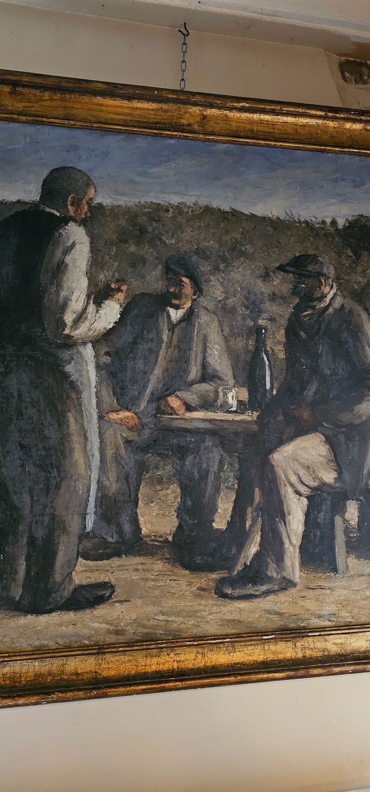 Wichtiges Öl auf Leinwand „Das Rendezvous“ 1923 H.Olive
