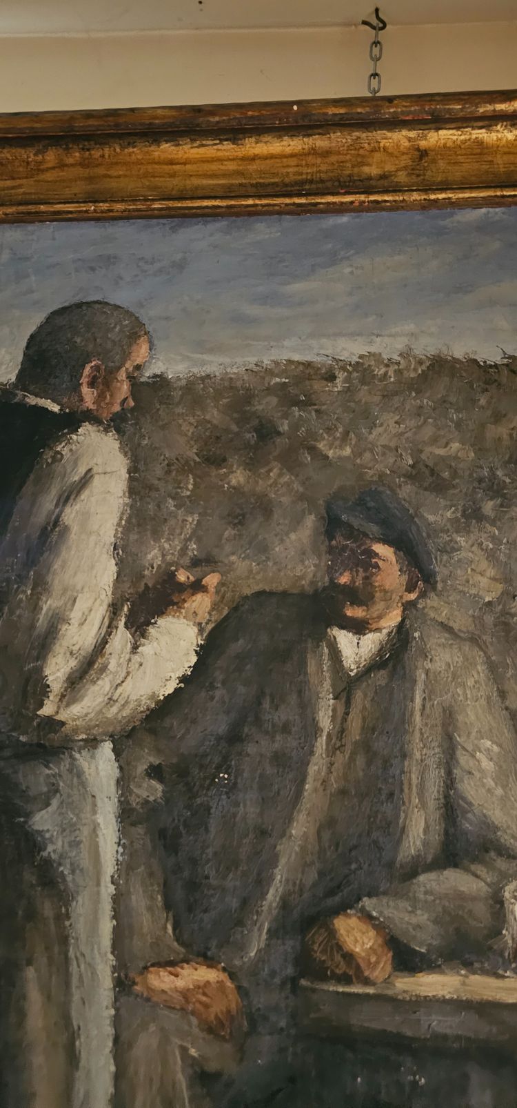 Wichtiges Öl auf Leinwand „Das Rendezvous“ 1923 H.Olive