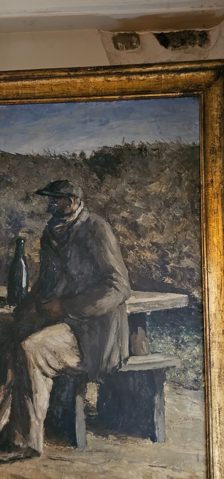Wichtiges Öl auf Leinwand „Das Rendezvous“ 1923 H.Olive