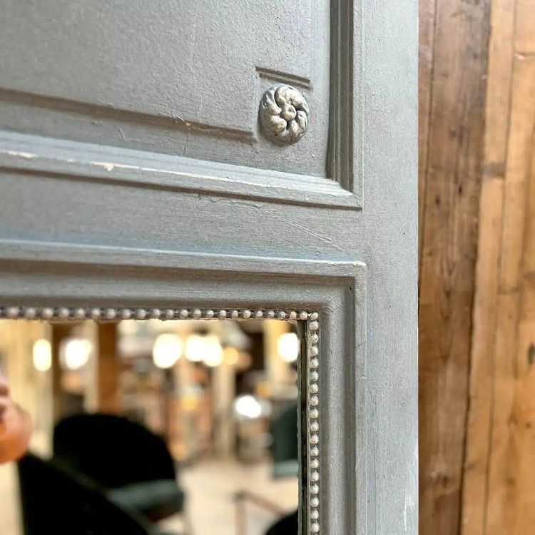 Louis XVI Style Trumeau Mercury Mirror 109×216 Cm