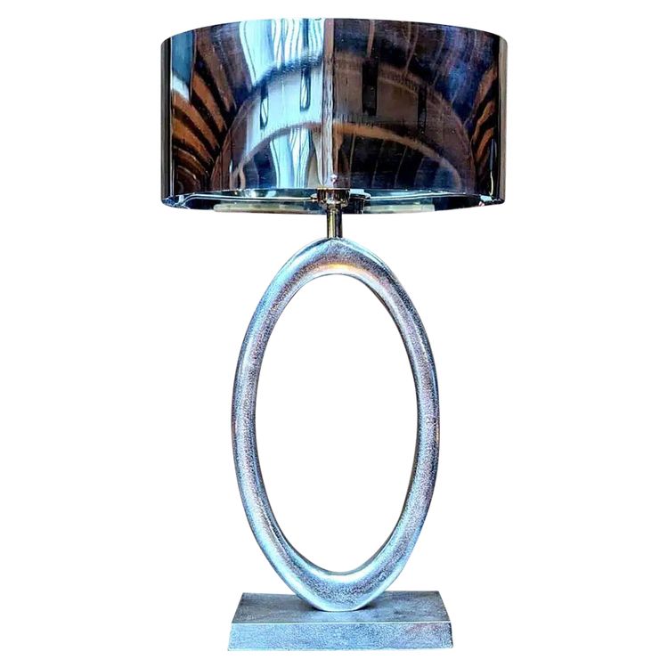 Lampe Vintage En Laiton Chromé