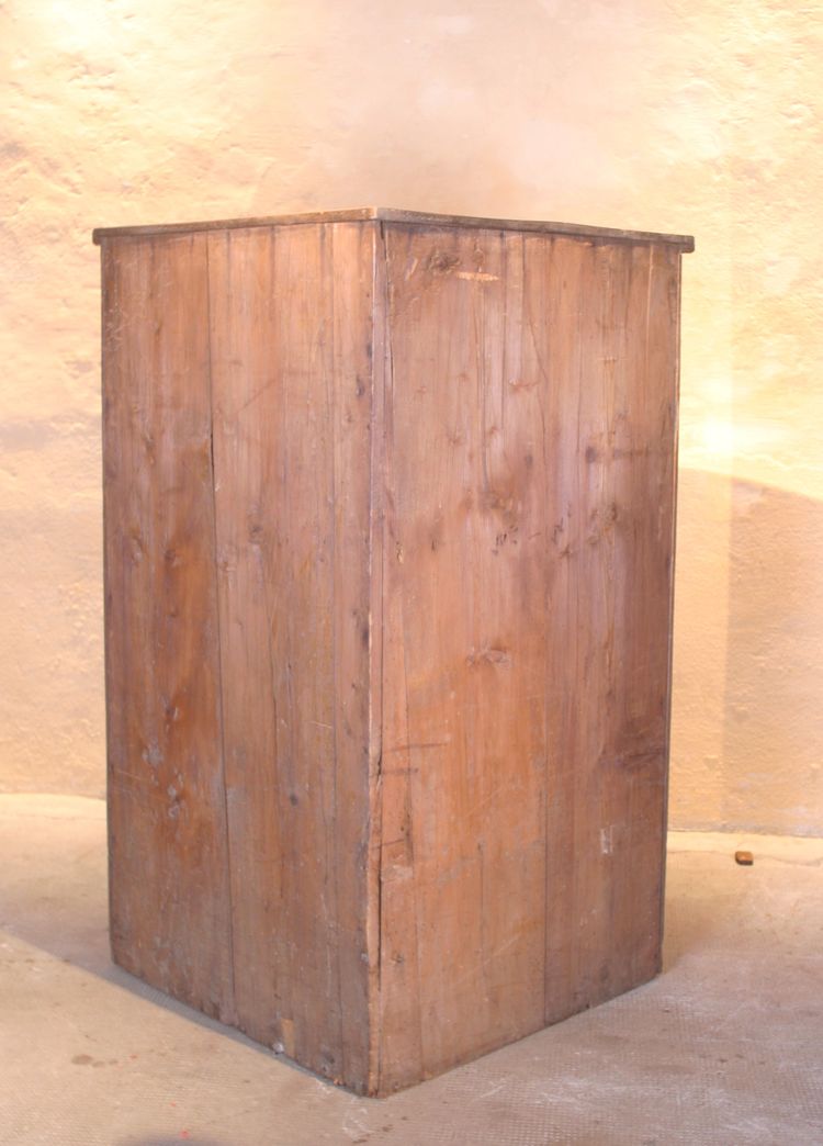 Curved walnut corner cupboard