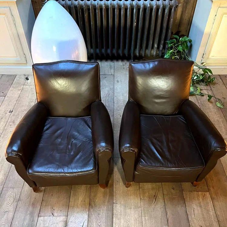 Paire De Fauteuils Club