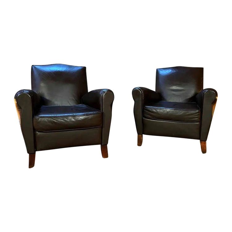 Paire De Fauteuils Club