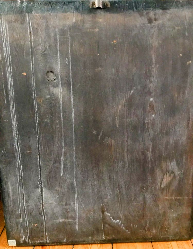 Panneau de Crucifixion en faïence de Delft au manganèse – XVIIIe siècle