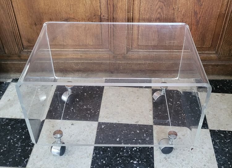 Tavolino da caffè in plexiglas David Lange / Carrello di servizio