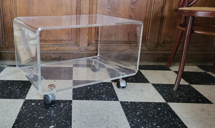 Tavolino da caffè in plexiglas David Lange / Carrello di servizio