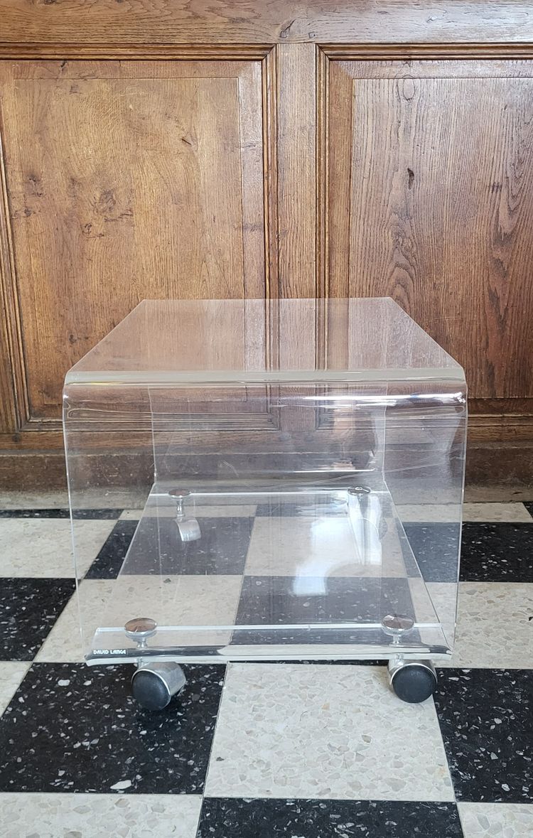 Tavolino da caffè in plexiglas David Lange / Carrello di servizio