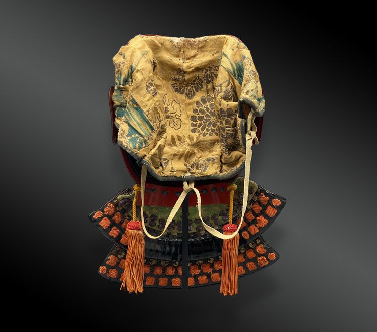 MASCHERA da armatura SAMURAI a pieno facciale chiamata Menpō del tipo Sômen Firmata Narishige Giappone, periodo Edo 