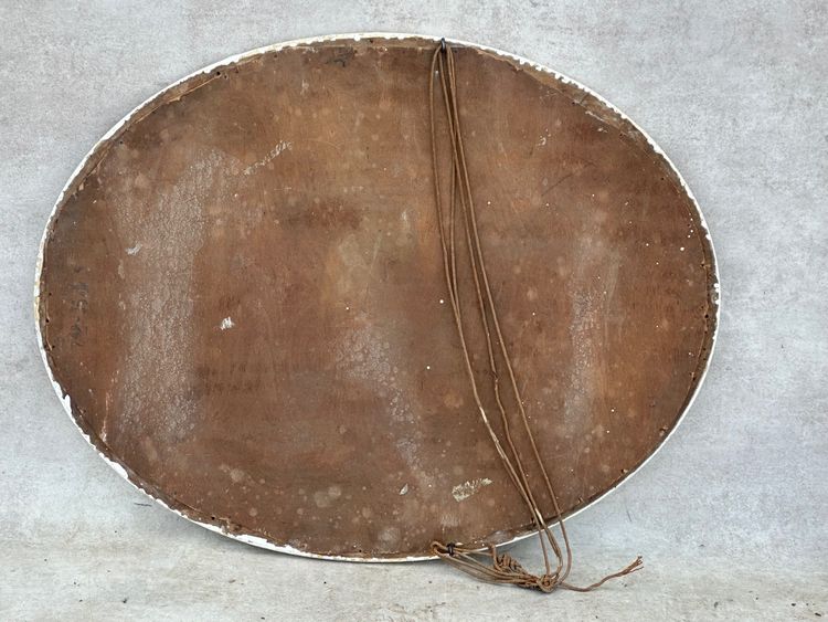 Miroir ovale peint