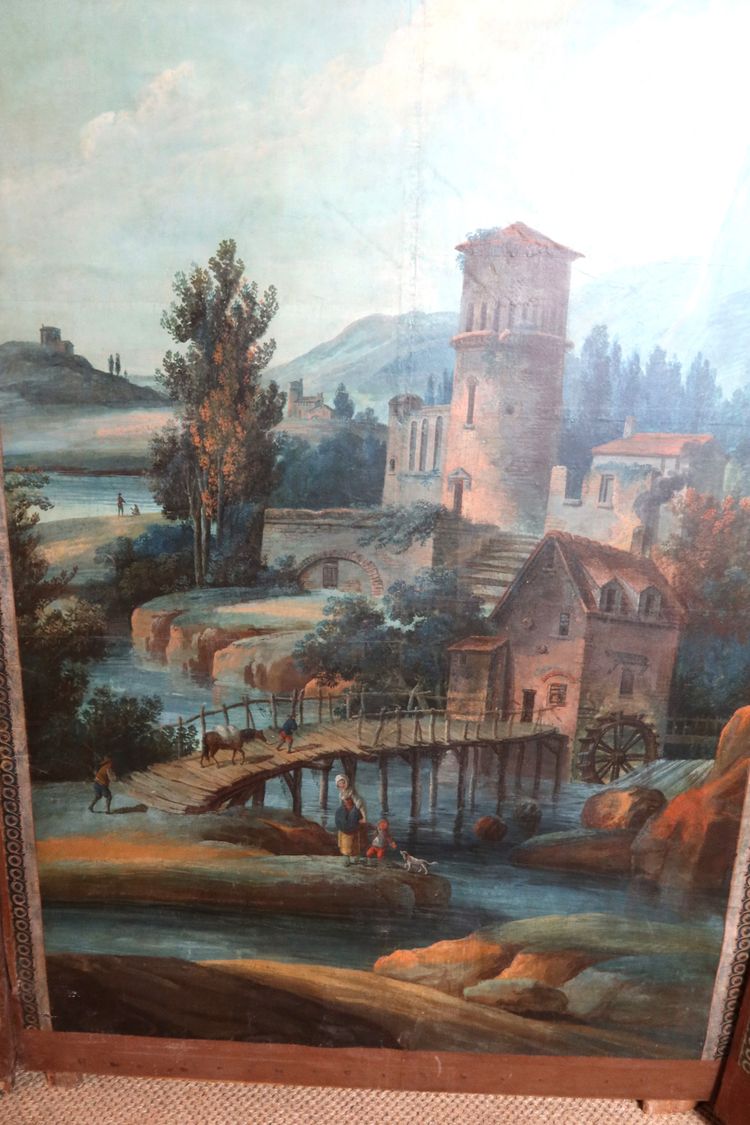 Serie di sei pannelli dipinti (2,60 m di altezza) inizio XIX secolo