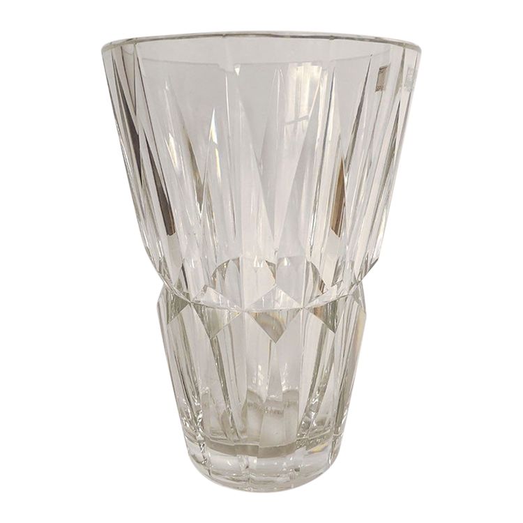 Saint-Louis Vase aus geschliffenem Kristallglas, Frankreich, Modell Camaret, 20. Jahrhundert