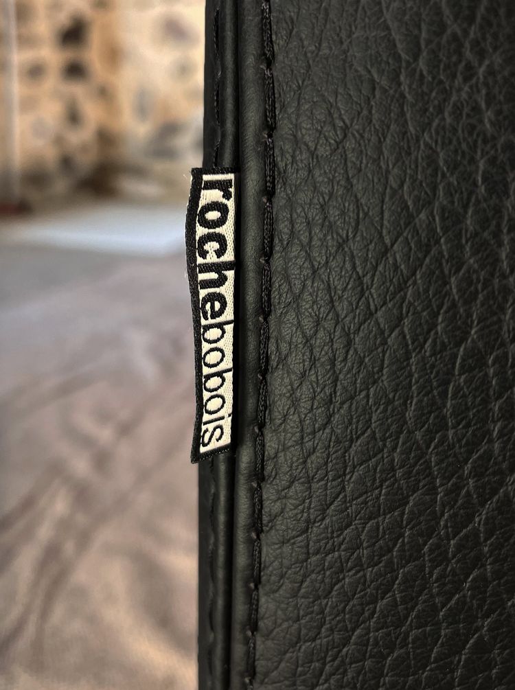 ROCHE BOBOIS Black leather sofa ULTIMATE model