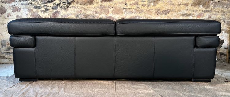 ROCHE BOBOIS Black leather sofa ULTIMATE model