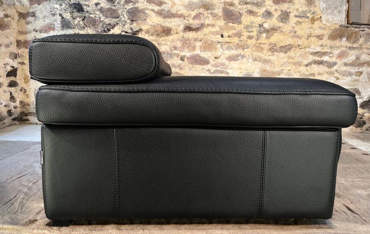 ROCHE BOBOIS Black leather sofa ULTIMATE model