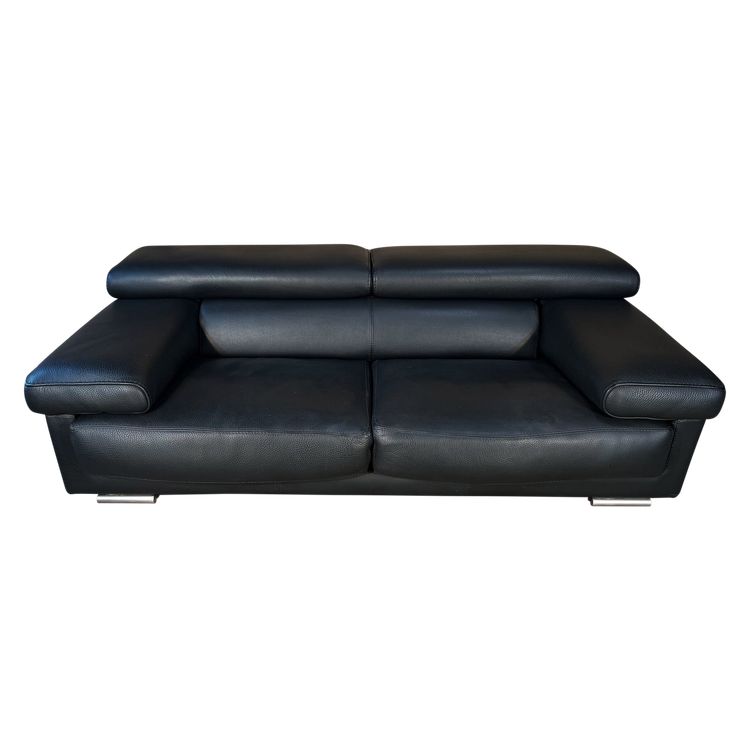 ROCHE BOBOIS Black leather sofa ULTIMATE model