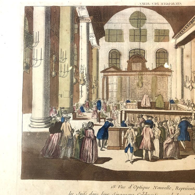 Deux vues d'optique, Purim et Jeu de Bague, XVIIIème siècle