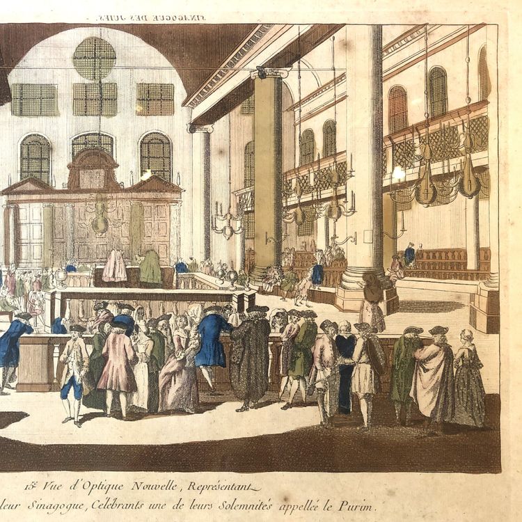 Deux vues d'optique, Purim et Jeu de Bague, XVIIIème siècle