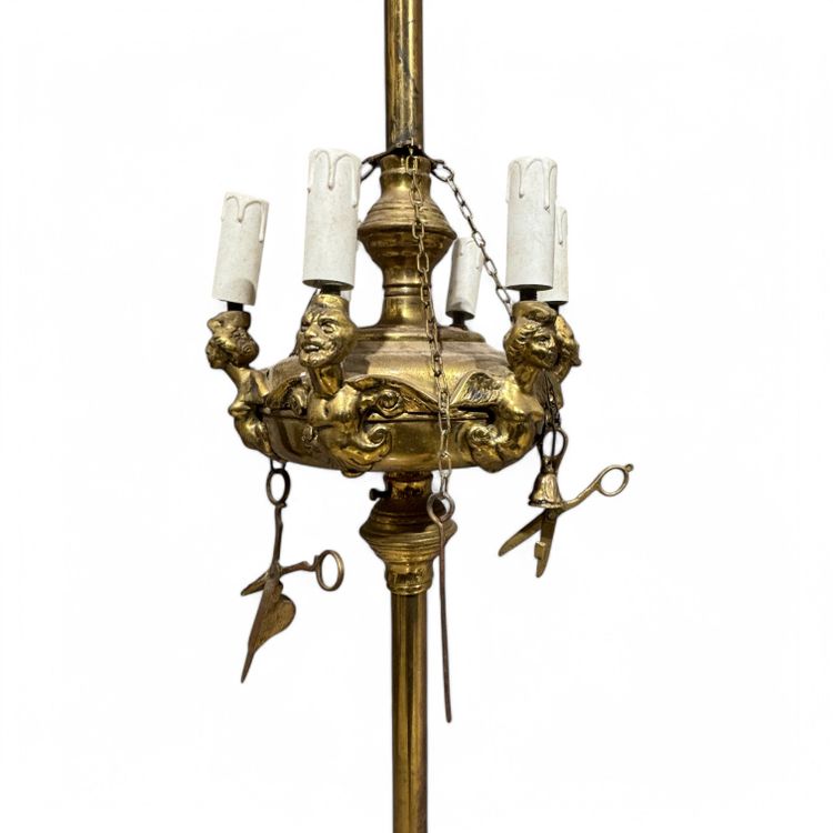 Antike Florentiner Stehlampe aus Messing