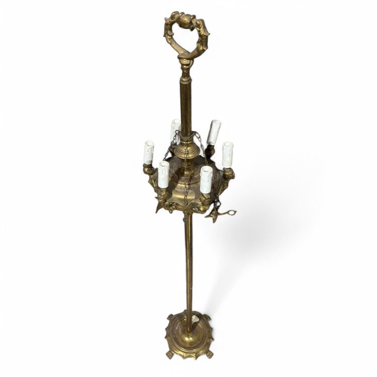 Antike Florentiner Stehlampe aus Messing