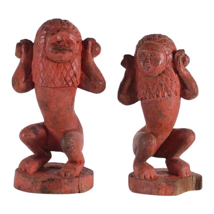 Burmese Animist Figures, Nat or Chinthe.