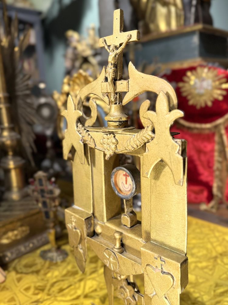 Monstrance Reliquaire Avec Une Relique De La Vraie Croix - XIXe 
