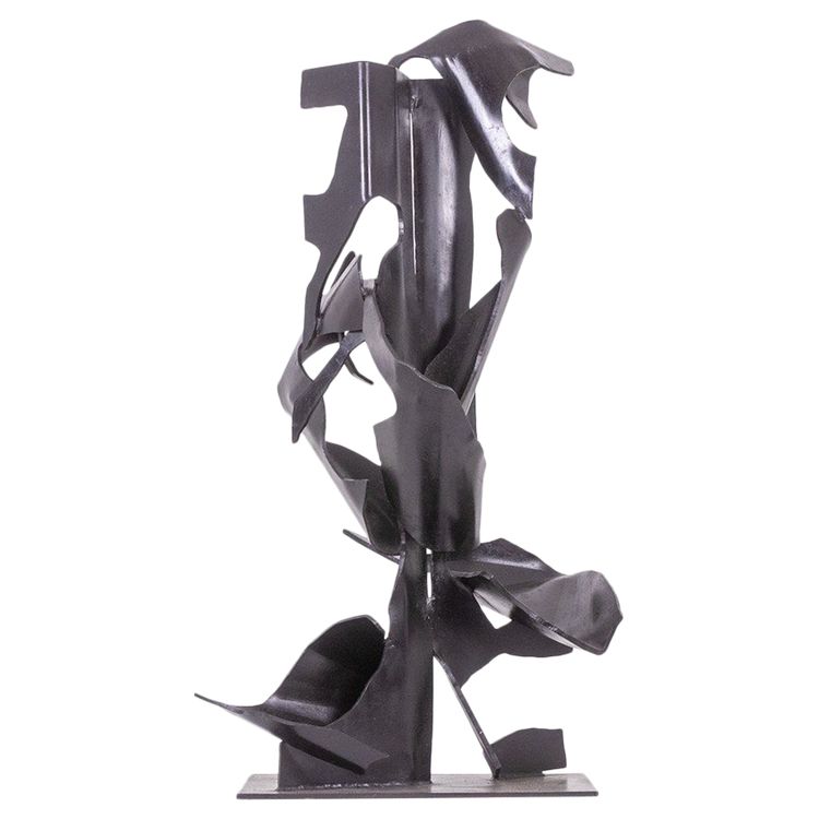 Jean Campa. Scultura verticale in metallo patinato. Anni '80. LS62151309P