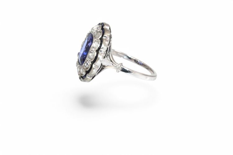 Art-Deco-Tansanit-Ring