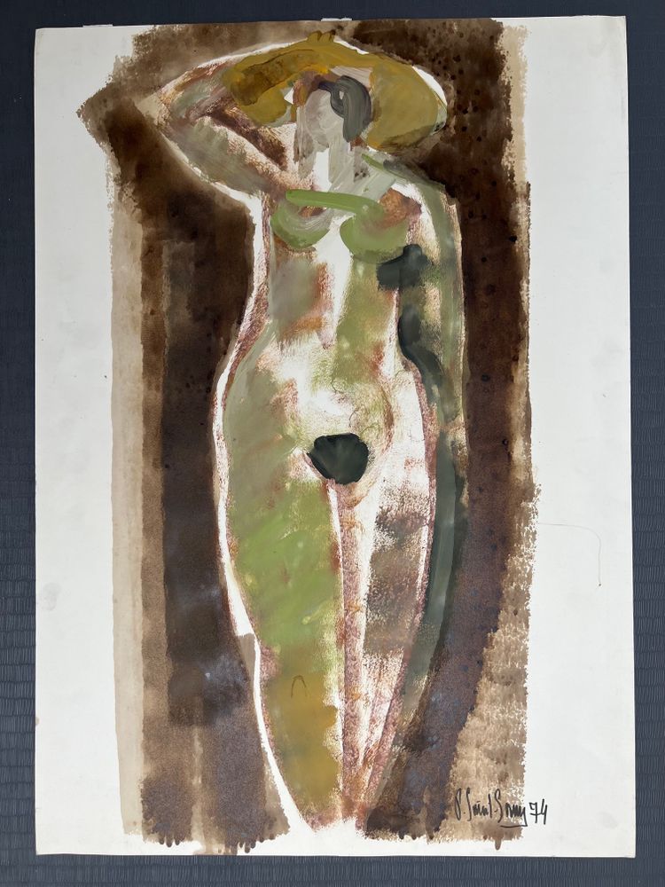 Studio di un nudo verde.