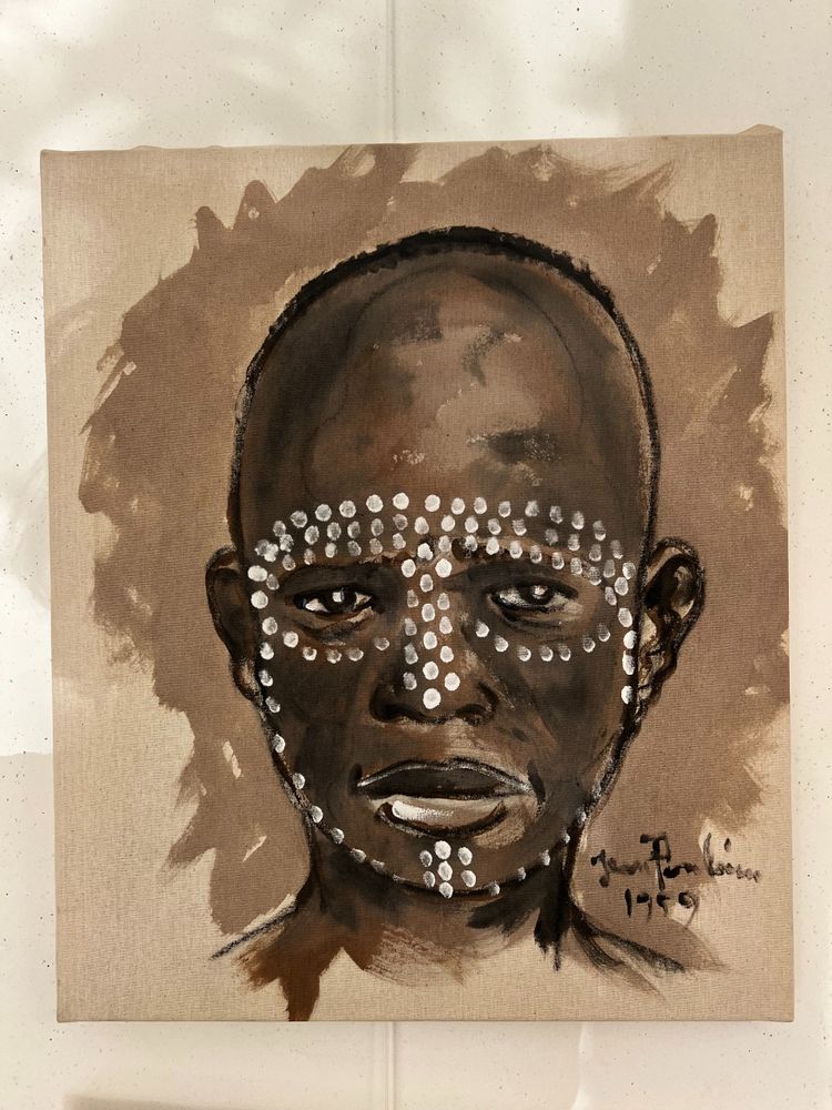 Série de 6 portraits de guerriers Africains