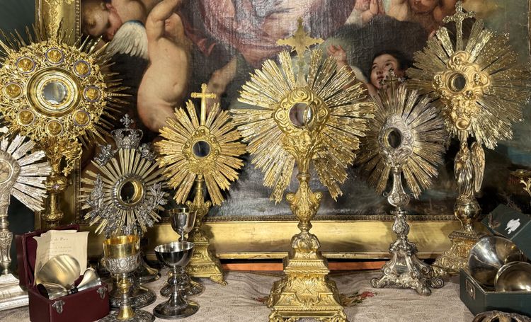 Ostensoir En Laiton Doré – XIXe 