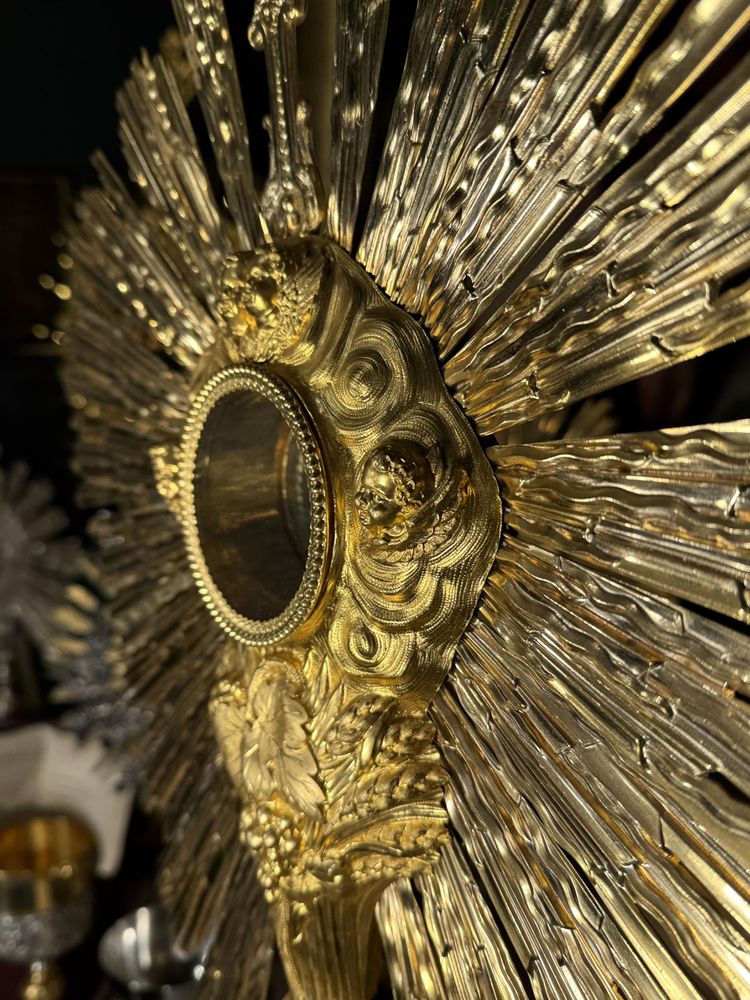 Ostensoir En Laiton Doré – XIXe 