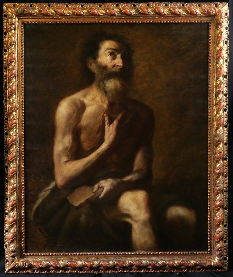 Juseppe de Ribeira 1591-1652 (Nachfolger von) Hiob, Gemälde, um 1900-20, religiös, Heiliger