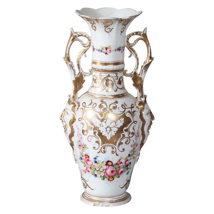 Grand vase porcelaine d’époque Empire, 43 cm