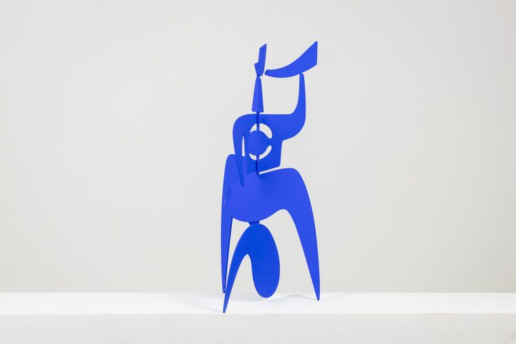 Antonine de Saint Pierre. Sculpture « Bugler » bleue. Contemporain.