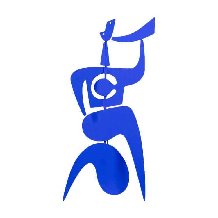 Antonine de Saint Pierre. Sculpture « Bugler » bleue. Contemporain.