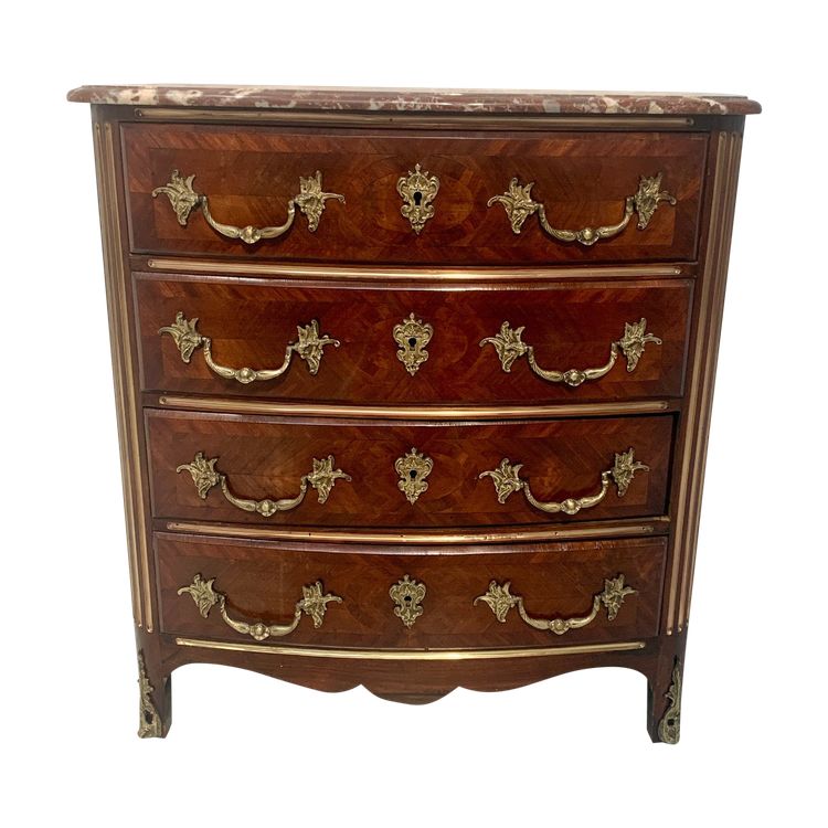 Commode de style en palissandre et acajou XX siècle