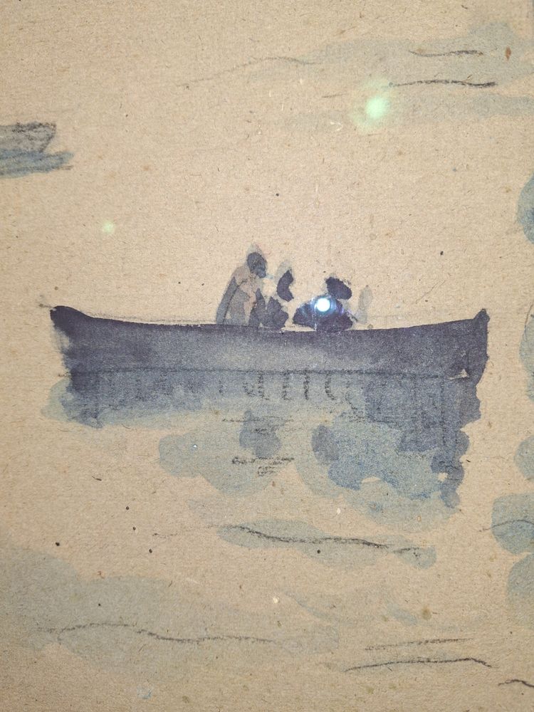 Tableau gouache PAUL SIGNAC
