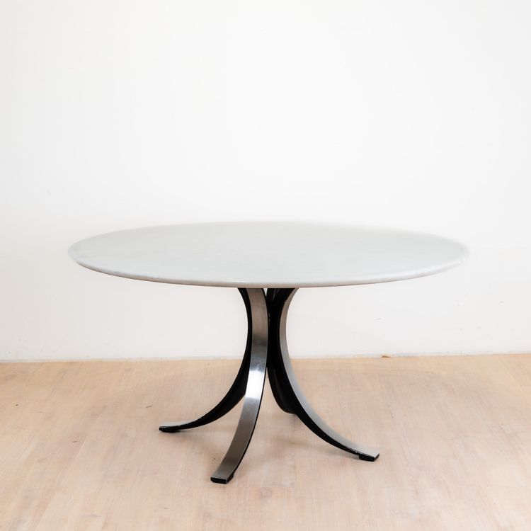 Round T69 Dining Table in Marble by Osvaldo Borsani for Tecno, 1970s