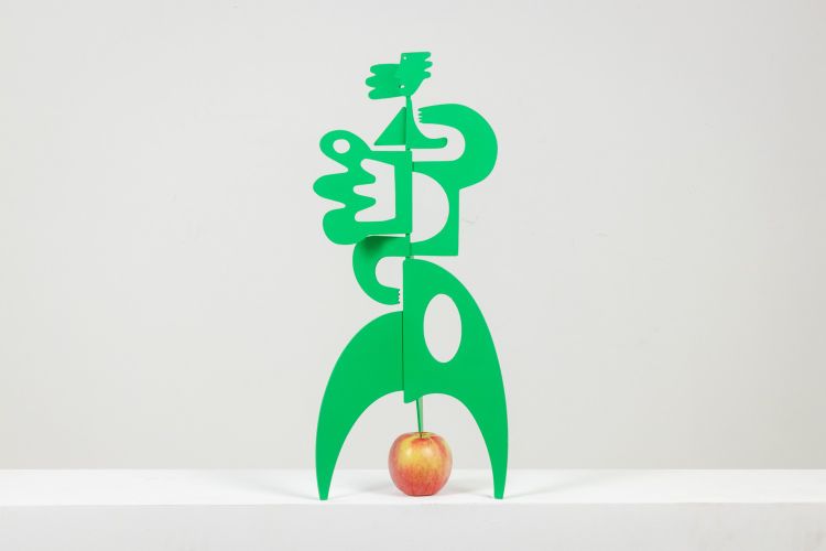 Antonine de Saint Pierre. Sculpture verte « Le baiser ». Contemporain. LS6245487Y