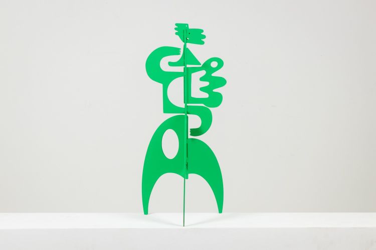 Antonine de Saint Pierre. Sculpture verte « Le baiser ». Contemporain. LS6245487Y