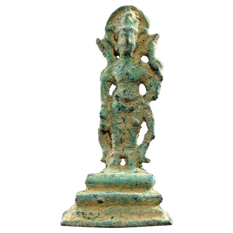 Gandhara-Zivilisation, 2. Jahrhundert n. Chr., Bronzestatuette des Bodhisattva Padmapani.