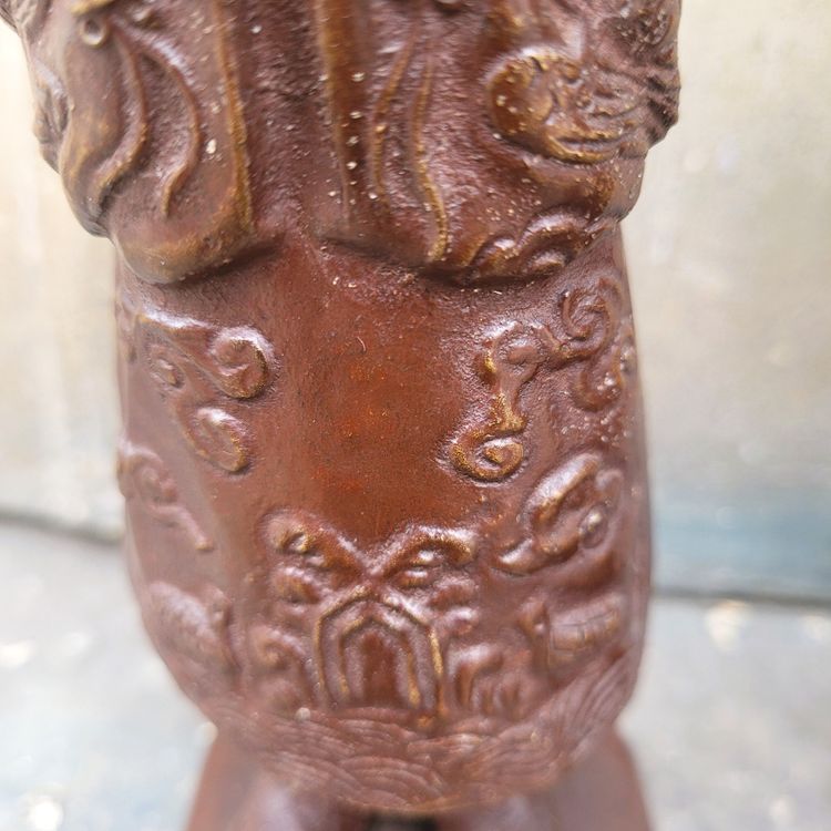 2 mandarini annamiti in bronzo, Vietnam, inizio XX secolo