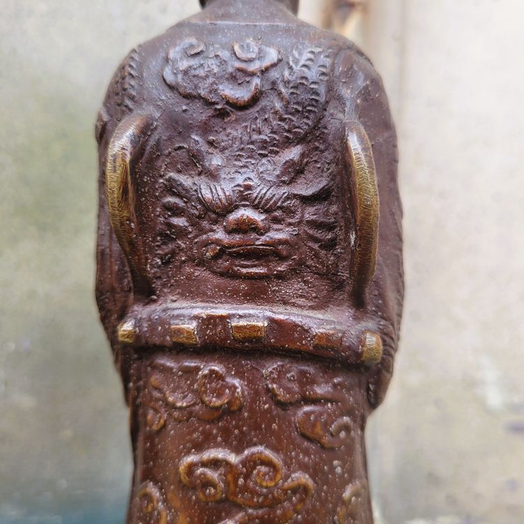 2 mandarini annamiti in bronzo, Vietnam, inizio XX secolo